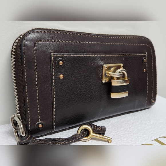 CHLOE Paddington Leather Wallet with Lock & Key - Picture 3 of 16